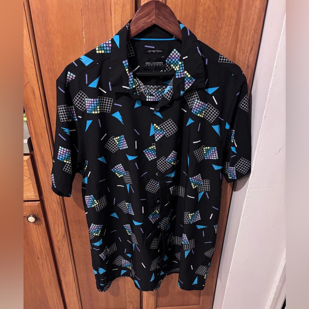 Vintage inspired short sleeve button down